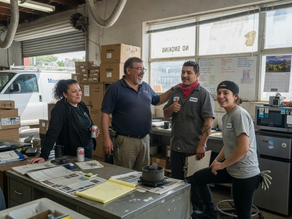The Hawk Parkway Mechanical team at work in Montrose